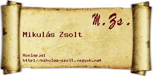 Mikulás Zsolt névjegykártya